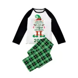 2023 Christmas Matching Family Pajamas Exclusive Design Naughty List Elf Green Plaids Pajamas Set