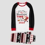 2023 Christmas Matching Family Pajamas Exclusive Design It is The Wonderful Time Reindeer Pants Pajamas Set