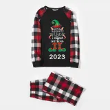 2023 Christmas Matching Family Pajamas Exclusive Design Naughty List Elf Gray Black Reindeer Pajamas Set