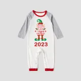 2023 Christmas Matching Family Pajamas Exclusive Design Naughty List Elf Black White Plaids Pajamas Set