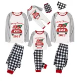2023 Christmas Matching Family Pajamas Exclusive Design Gnomies Your Are All Merry Christmas Black White Plaids Pajamas Set