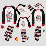 2023 Christmas Matching Family Pajamas They Are the Naughty Ones Reindeer Pants Pajamas Set With Baby Pajamas