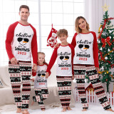 2023 Christmas Matching Family Pajamas Chillin With My Snowmies Sunglass Snowman Red Top Reindeer Pants Pajamas Set
