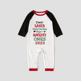 2023 Christmas Matching Family Pajamas They Are the Naughty Ones Reindeer Pants Pajamas Set With Baby Pajamas
