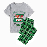 2023 Christmas Matching Family Pajamas Exclusive Design Gnomies Your Are All Merry Christmas Short Green Plaids Pajamas Set