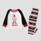 2023 Christmas Matching Family Pajamas Exclusive Design Naughty List Elf Red Reindeer Pajamas Set