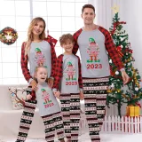2023 Christmas Matching Family Pajamas Exclusive Design Naughty List Elf Reindeer Pajamas Set