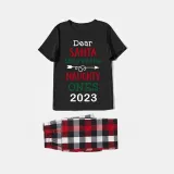 2023 Christmas Matching Family Pajamas They Are the Naughty Ones Black Pajamas Set With Baby Pajamas