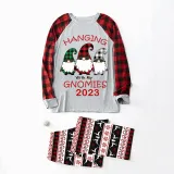 2023 Christmas Matching Family Pajamas Hanging With My Gnomies White Pajamas Set