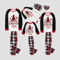2023 Christmas Matching Family Pajamas Christmas Tree White Top Reindeer Pants Pajamas Set With Baby Bodysuit