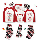 2023 Christmas Matching Family Pajamas Exclusive Design It Is Most Wonderful Time Pajamas Set