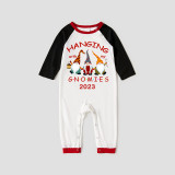2023 Christmas Family Matching Pajamas Hanging With My Gnomies Red Top Reindeer Pants Pajamas Set