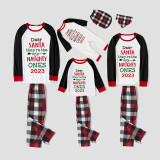 2023 Christmas Matching Family Pajamas They Are the Naughty Ones White Top Reindeer Pants Pajamas Set With Baby Pajamas