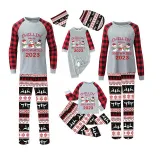 2023 Christmas Matching Family Pajamas Exclusive Design Chillin With My 3 Snowmies White Top Reindeer Pants Pajamas Set