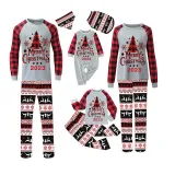 2023 Christmas Matching Family Pajamas Christmas Tree White Top Reindeer Pants Pajamas Set With Baby Bodysuit