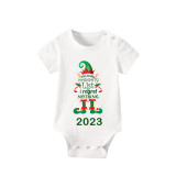 2023 Christmas Matching Family Pajamas Exclusive Design Naughty List Elf Short Green Plaids Pajamas Set
