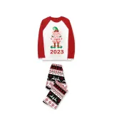 2023 Christmas Matching Family Pajamas Exclusive Design Naughty List Elf Red Reindeer Pajamas Set