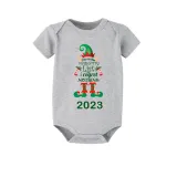 2023 Christmas Matching Family Pajamas Exclusive Design Naughty List Elf Short Green Plaids Pajamas Set
