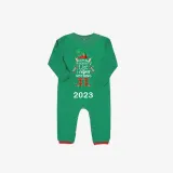 2023 Christmas Matching Family Pajamas Exclusive Design Naughty List Elf Green Stripes Pajamas Set