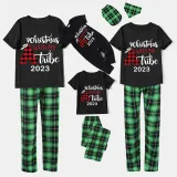 2023 Christmas Matching Family Pajamas Christmas With My Tribe Short Balck Pajamas Set