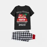 2023 Christmas Matching Family Pajamas Exclusive Design Gnomies Your Are All Merry Christmas Black Short Pajamas Set
