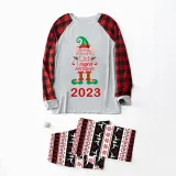 2023 Christmas Matching Family Pajamas Exclusive Design Naughty List Elf Reindeer Pajamas Set