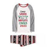 2023 Christmas Matching Family Pajamas They Are the Naughty Ones Reindeer Pants Pajamas Set With Baby Pajamas