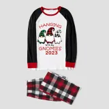 2023 Christmas Matching Family Pajamas Hanging With My Gnomies White Pajamas Set