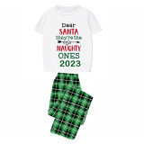 2023 Christmas Matching Family Pajamas They Are the Naughty Ones Black Short Green Pajamas Set With Baby Pajamas