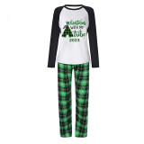 2023 Christmas Matching Family Pajamas Christmas With My Tribe Green Pajamas Set