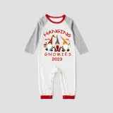 2023 Christmas Family Matching Pajamas Hanging With My Gnomies Black White Plaids Pajamas Set