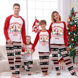 2023 Christmas Family Matching Pajamas Hanging With My Gnomies Red Top Reindeer Pants Pajamas Set