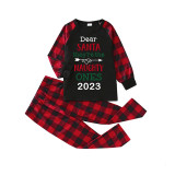 2023 Christmas Matching Family Pajamas They Are the Naughty Ones Black Pajamas Set With Baby Pajamas