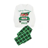 2023 Christmas Matching Family Pajamas Exclusive Design Gnomies Your Are All Merry Christmas Green Plaids Pajamas Set