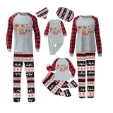 2023 Christmas Matching Family Pajamas Exclusive Design Cartoon Elephant Merry Christmas White Top Reindeer Pajamas Set