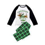 2023 Christmas Matching Family Pajamas Dachshund Through The Snow Green Plaids Pajamas Set