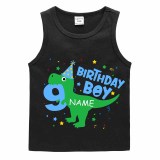 Boys Clothing T-shirts Sweaters Custom Name Birthday Celebration Cartoon Dinosaurs Boy Tops