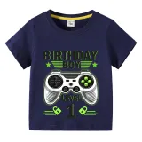 Boys Clothing T-shirts Sweaters Custom Birthday Celebration Cartoon Gamepad Boy Tops