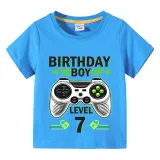 Boys Clothing T-shirts Sweaters Custom Birthday Celebration Cartoon Gamepad Boy Tops