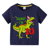 Boys Clothing T-shirts Sweaters Custom Birthday Celebration Cartoon I am Dinosaurs Boy Tops