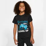 Boys Clothing T-shirts Sweaters Birthday Boy Time To Level Up Gamepad Boy Tops