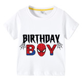 Boys Clothing T-shirts Sweaters Birthday Boy Cartoon Spider Boy Tops