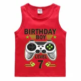 Boys Clothing T-shirts Sweaters Custom Birthday Celebration Cartoon Gamepad Boy Tops