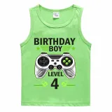 Boys Clothing T-shirts Sweaters Custom Birthday Celebration Cartoon Gamepad Boy Tops