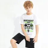 Boys Clothing T-shirts Sweaters Custom Birthday Celebration Cartoon Gamepad Boy Tops
