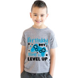 Boys Clothing T-shirts Sweaters Birthday Boy Time To Level Up Gamepad Boy Tops
