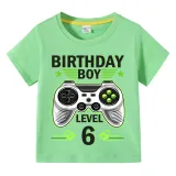 Boys Clothing T-shirts Sweaters Custom Birthday Celebration Cartoon Gamepad Boy Tops