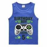 Boys Clothing T-shirts Sweaters Custom Birthday Celebration Cartoon Gamepad Boy Tops