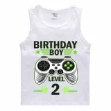 Boys Clothing T-shirts Sweaters Custom Birthday Celebration Cartoon Gamepad Boy Tops