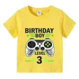 Boys Clothing T-shirts Sweaters Custom Birthday Celebration Cartoon Gamepad Boy Tops